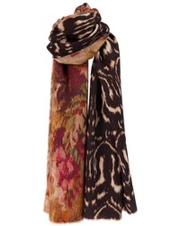 Мужской темно-коричневый шарф с принтом от Pierre Louis Mascia