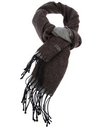 Мужской темно-коричневый шарф от Emporio Armani