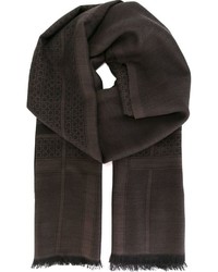 Мужской темно-коричневый шарф от Salvatore Ferragamo