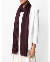 Женский темно-коричневый шарф от Salvatore Ferragamo