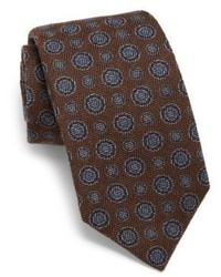 Темно-коричневый шелковый галстук