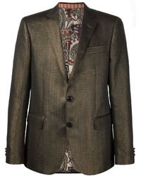 Темно-коричневый шелковый пиджак