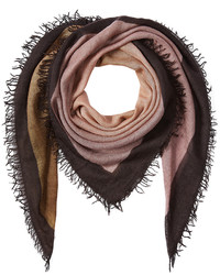 Темно-коричневый шелковый шарф