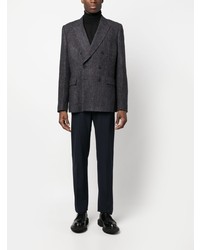 Мужской темно-коричневый шерстяной двубортный пиджак от Paul Smith