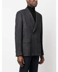 Мужской темно-коричневый шерстяной двубортный пиджак от Paul Smith