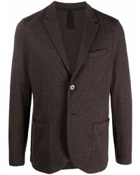 Мужской темно-коричневый шерстяной пиджак в шотландскую клетку от Harris Wharf London