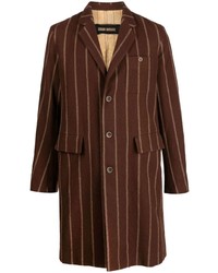 Темно-коричневый шерстяной пиджак с принтом
