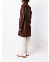Мужской темно-коричневый шерстяной пиджак с принтом от Uma Wang