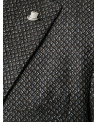 Мужской темно-коричневый шерстяной пиджак с рельефным рисунком от Tagliatore