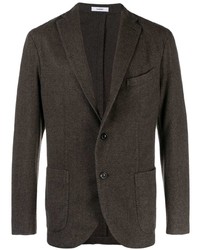 Мужской темно-коричневый шерстяной пиджак от Boglioli