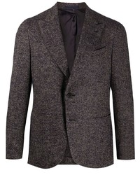 Мужской темно-коричневый шерстяной пиджак от Caruso