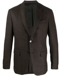 Мужской темно-коричневый шерстяной пиджак от Ermenegildo Zegna