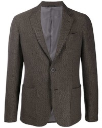 Мужской темно-коричневый шерстяной пиджак от Giorgio Armani