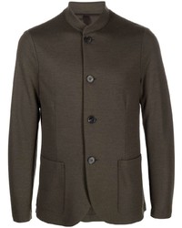 Мужской темно-коричневый шерстяной пиджак от Harris Wharf London