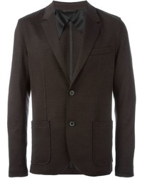 Мужской темно-коричневый шерстяной пиджак от Lanvin