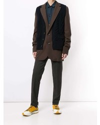 Мужской темно-коричневый шерстяной пиджак от Kolor