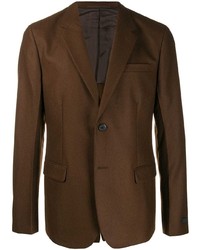 Мужской темно-коричневый шерстяной пиджак от Prada