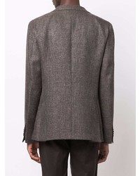 Мужской темно-коричневый шерстяной пиджак от Z Zegna