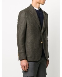 Мужской темно-коричневый шерстяной пиджак от Lardini