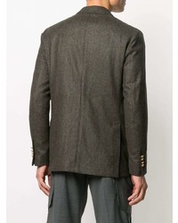 Мужской темно-коричневый шерстяной пиджак от Lardini