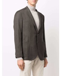 Мужской темно-коричневый шерстяной пиджак от Boglioli