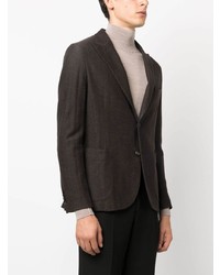 Мужской темно-коричневый шерстяной пиджак от Barba