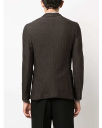 Мужской темно-коричневый шерстяной пиджак от Barba