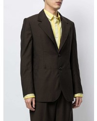 Мужской темно-коричневый шерстяной пиджак от Namacheko