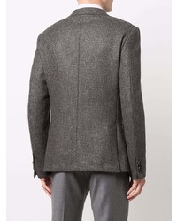 Мужской темно-коричневый шерстяной пиджак от Z Zegna