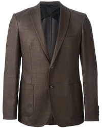 Мужской темно-коричневый шерстяной пиджак от Tonello