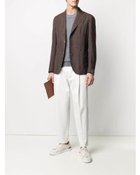 Мужской темно-коричневый шерстяной пиджак от Eleventy