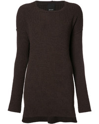 Женский темно-коричневый шерстяной свитер от Josh Goot