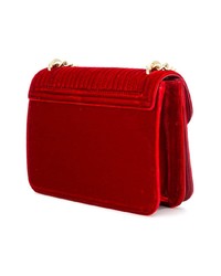 Темно-красная бархатная стеганая сумка через плечо от Charlotte Olympia