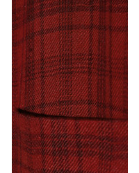 Темно-красная блуза на пуговицах в шотландскую клетку от The Elder Statesman