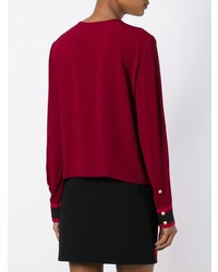 Темно-красная блуза на пуговицах от Fausto Puglisi