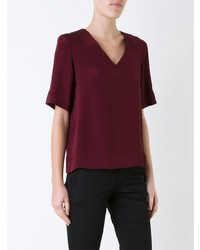 Темно-красная блуза с коротким рукавом от Hope