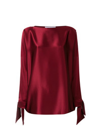 Темно-красная блузка с длинным рукавом от Gianluca Capannolo