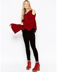Темно-красная блузка от Asos
