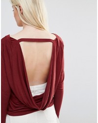 Темно-красная блузка от Vila
