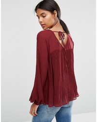 Темно-красная блузка от Vila