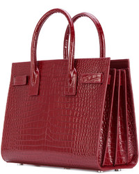 Темно-красная большая сумка от Saint Laurent