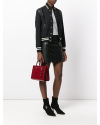 Темно-красная большая сумка от Saint Laurent