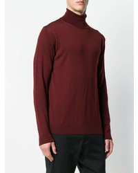 Мужская темно-красная водолазка от Roberto Collina