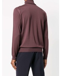 Мужская темно-красная водолазка от Corneliani
