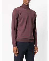 Мужская темно-красная водолазка от Corneliani