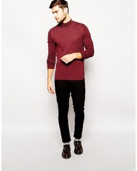 Мужская темно-красная водолазка от Asos