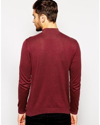 Мужская темно-красная водолазка от Asos
