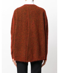 Темно-красная вязаная блузка от Ellery