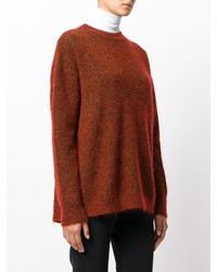 Темно-красная вязаная блузка от Ellery