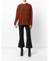 Темно-красная вязаная блузка от Ellery